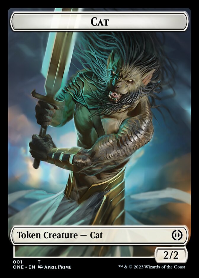 Phyrexian Mite (011) // Cat Double-Sided Token [Phyrexia: All Will Be One Tokens] | Webway Games