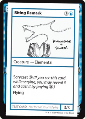 Biting Remark (2021 Edition) [Mystery Booster Playtest Cards] | Webway Games