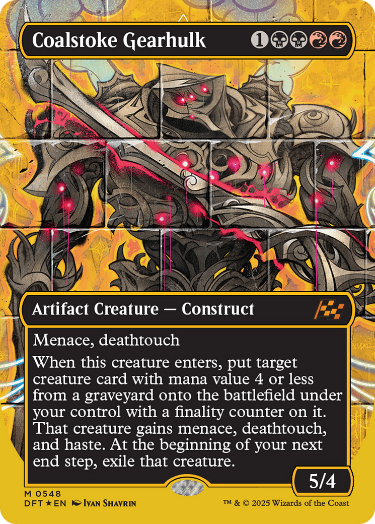 Coalstoke Gearhulk (Borderless) (First-Place Foil) [Aetherdrift] | Webway Games