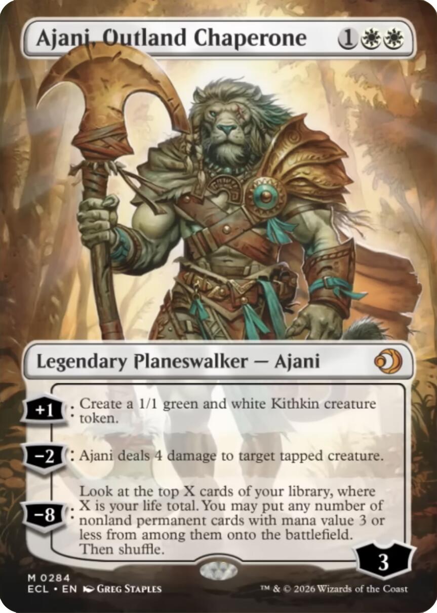 Ajani, Outland Chaperone (Borderless) [Lorwyn Eclipsed] | Webway Games