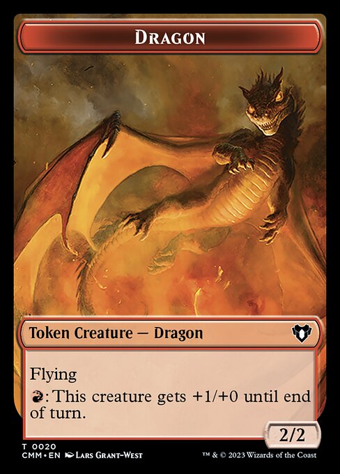 Soldier // Dragon (0020) Double-Sided Token [Commander Masters Tokens] | Webway Games