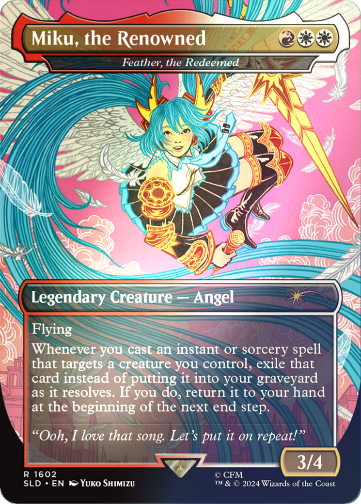 Miku, the Renowned - Feather, the Redeemed (Rainbow Foil) [Secret Lair Drop Series] | Webway Games
