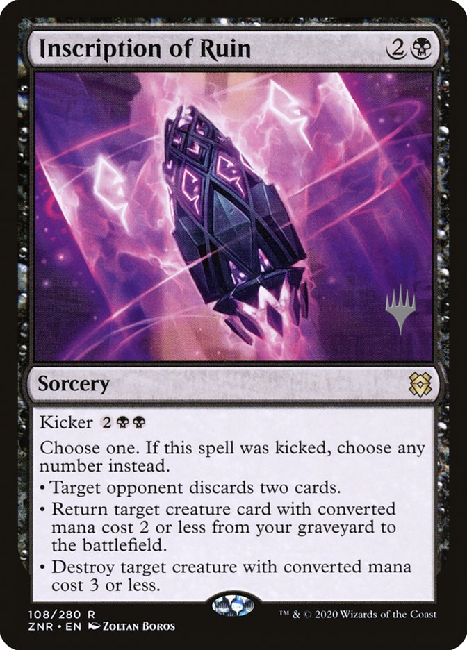 Inscription of Ruin (Promo Pack) [Zendikar Rising Promos] | Webway Games