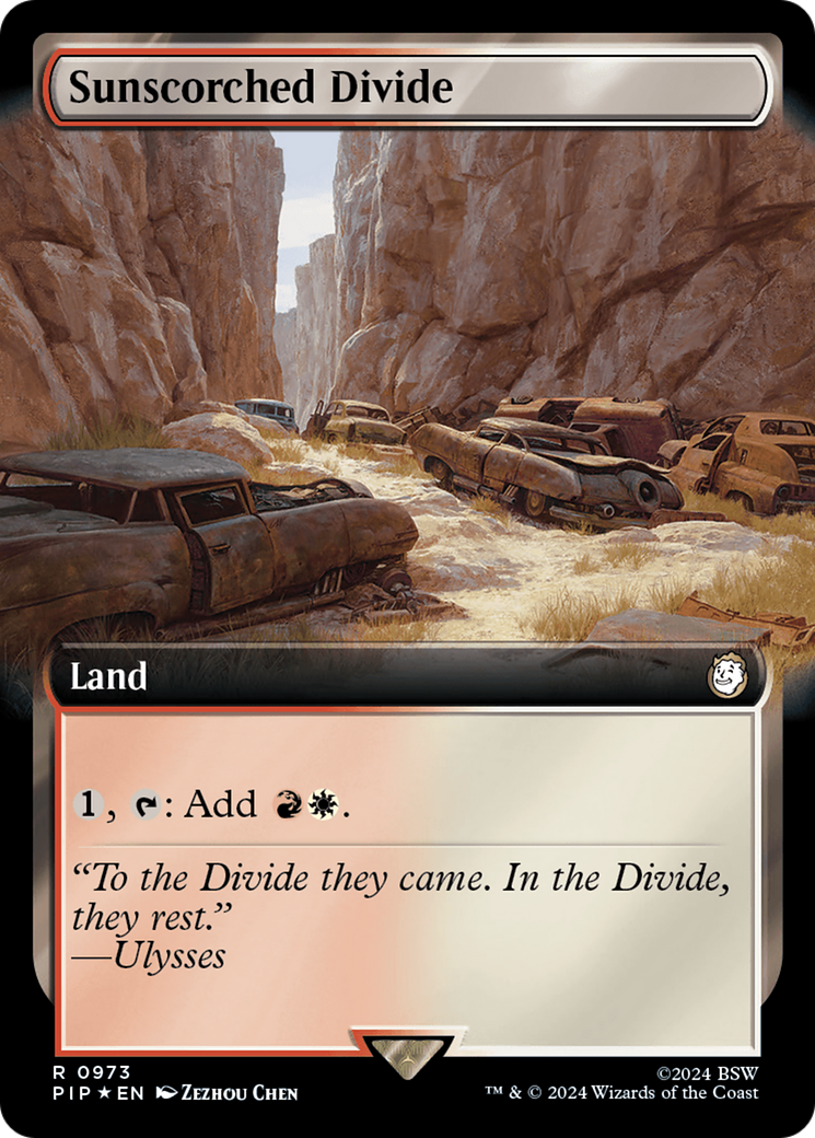 Sunscorched Divide (Extended Art) (Surge Foil) [Fallout] | Webway Games