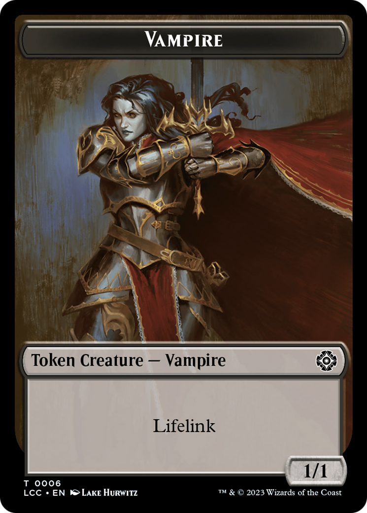 Vampire (0006) // Vampire Demon Double-Sided Token [The Lost Caverns of Ixalan Commander Tokens] | Webway Games