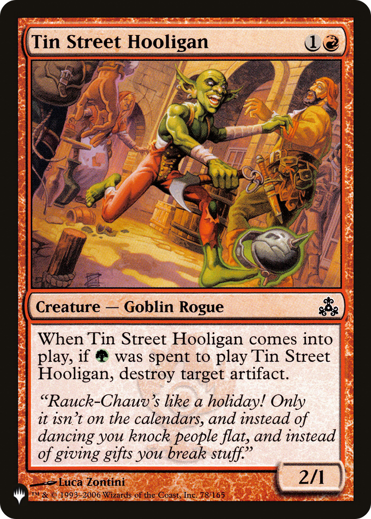 Tin Street Hooligan [The List] | Webway Games