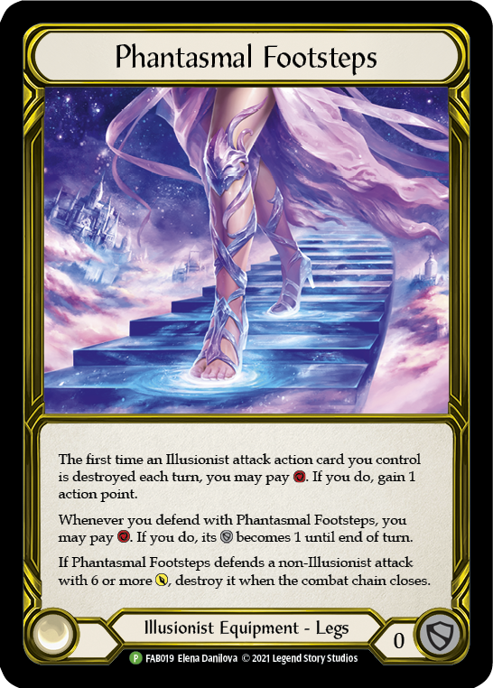 Phantasmal Footsteps (Golden) [FAB019] (Promo)  Cold Foil | Webway Games