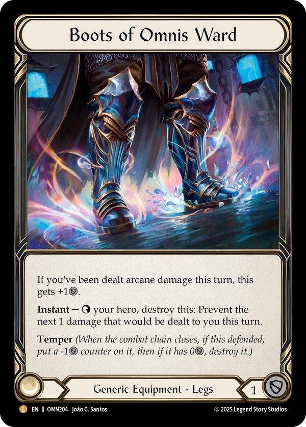 Boots of Omnis Ward [OMN204] (Omens of the Third Age)  Cold Foil | Webway Games