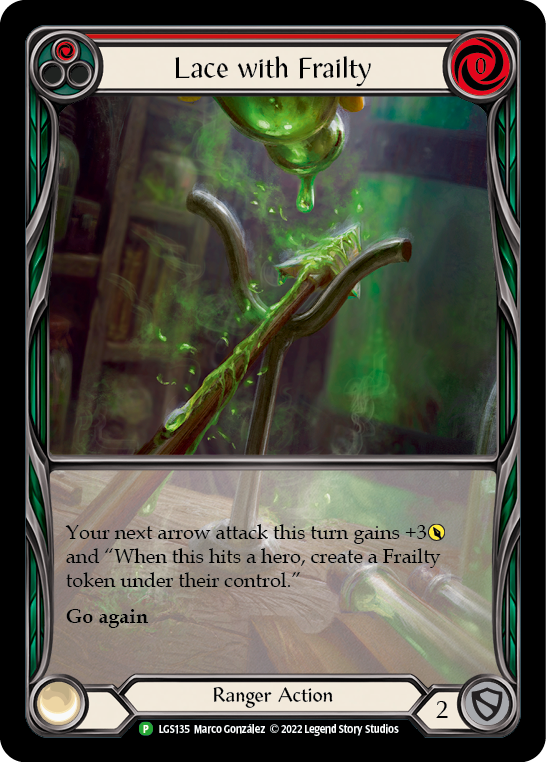 Lace with Frailty (Red) [LGS135] (Promo)  Rainbow Foil | Webway Games