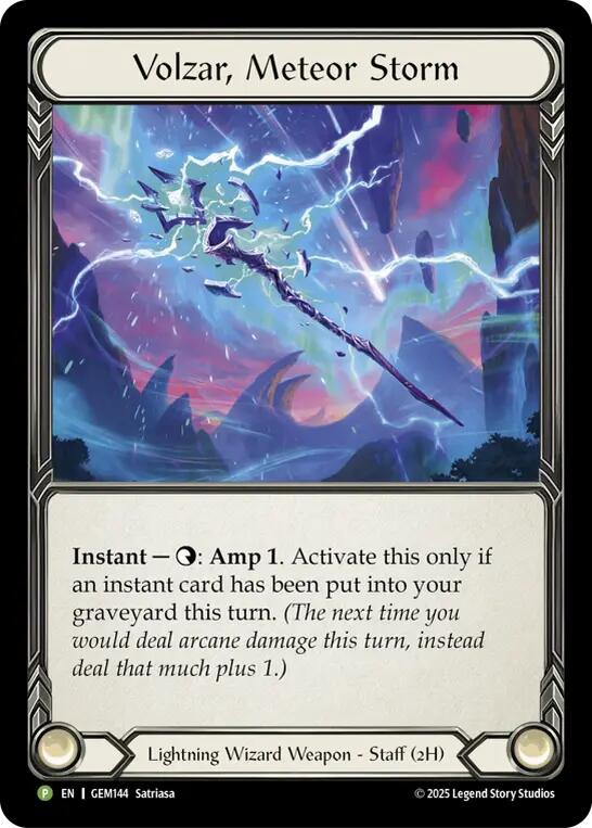Volzar, Meteor Storm [GEM144-CF] (GEM Pack 5)  Cold Foil | Webway Games