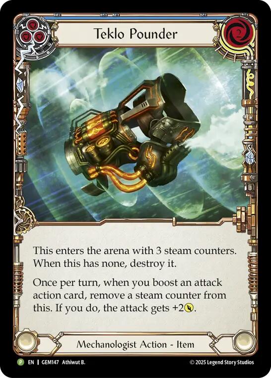 Teklo Pounder (Blue) [GEM147-CF] (GEM Pack 5)  Cold Foil | Webway Games