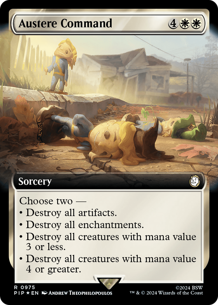 Austere Command (Extended Art) (Surge Foil) [Fallout] | Webway Games