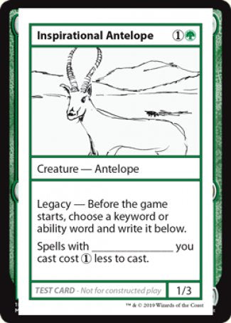 Inspirational Antelope (2021 Edition) [Mystery Booster Playtest Cards] | Webway Games