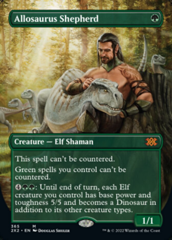 Allosaurus Shepherd (Borderless Alternate Art) [Double Masters 2022] | Webway Games