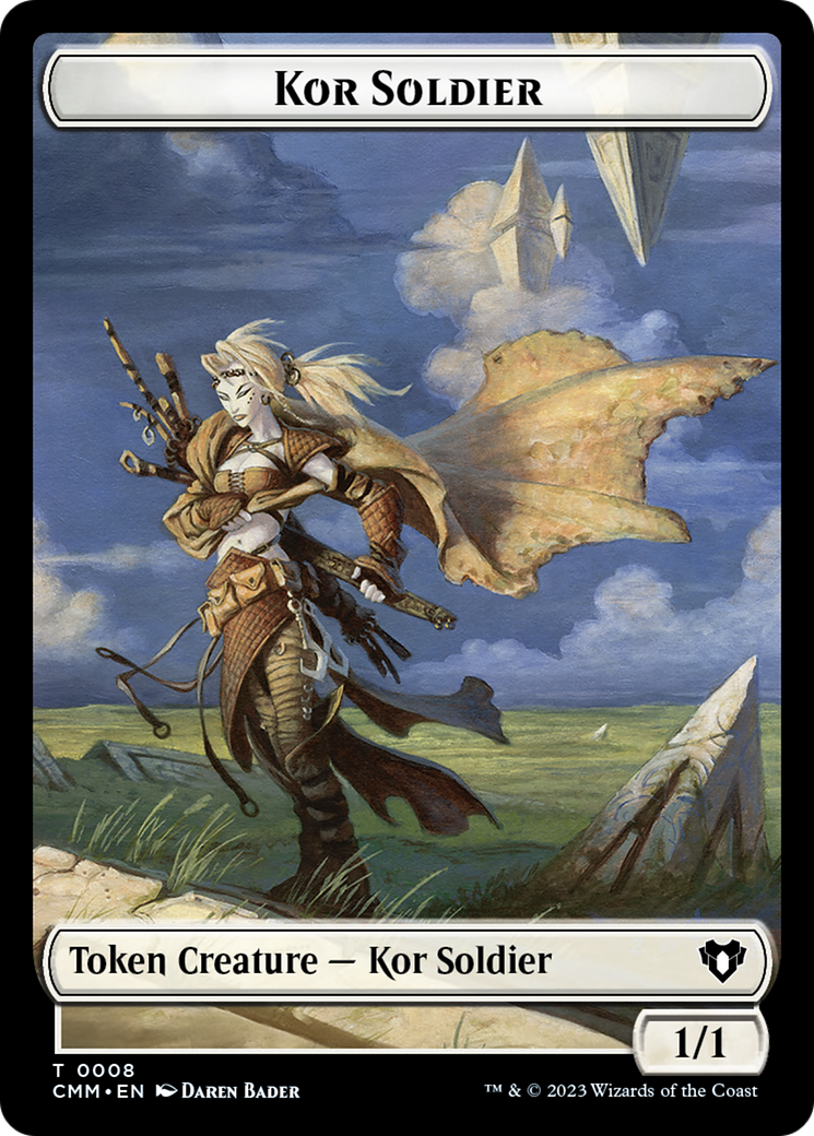 Soldier // Kor Soldier Double-Sided Token [Commander Masters Tokens] | Webway Games