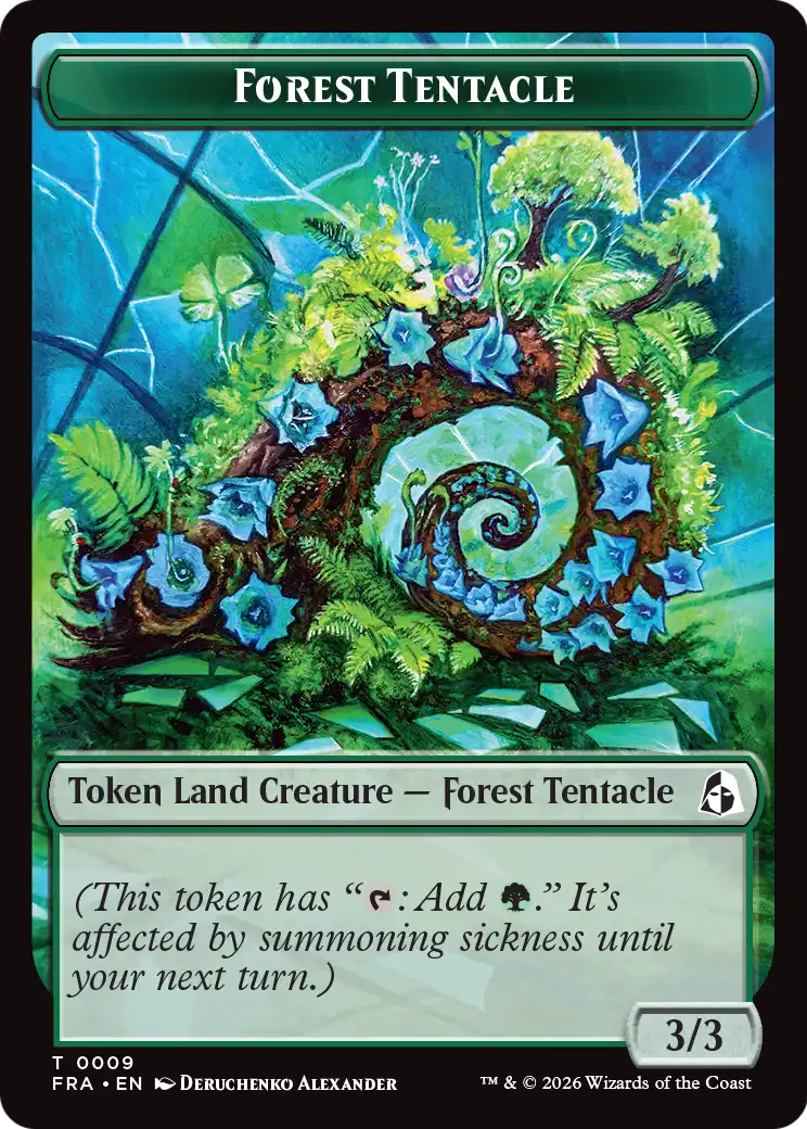 Forest Tentacle // Beast Double-Sided Token [Reality Fracture Tokens] | Webway Games