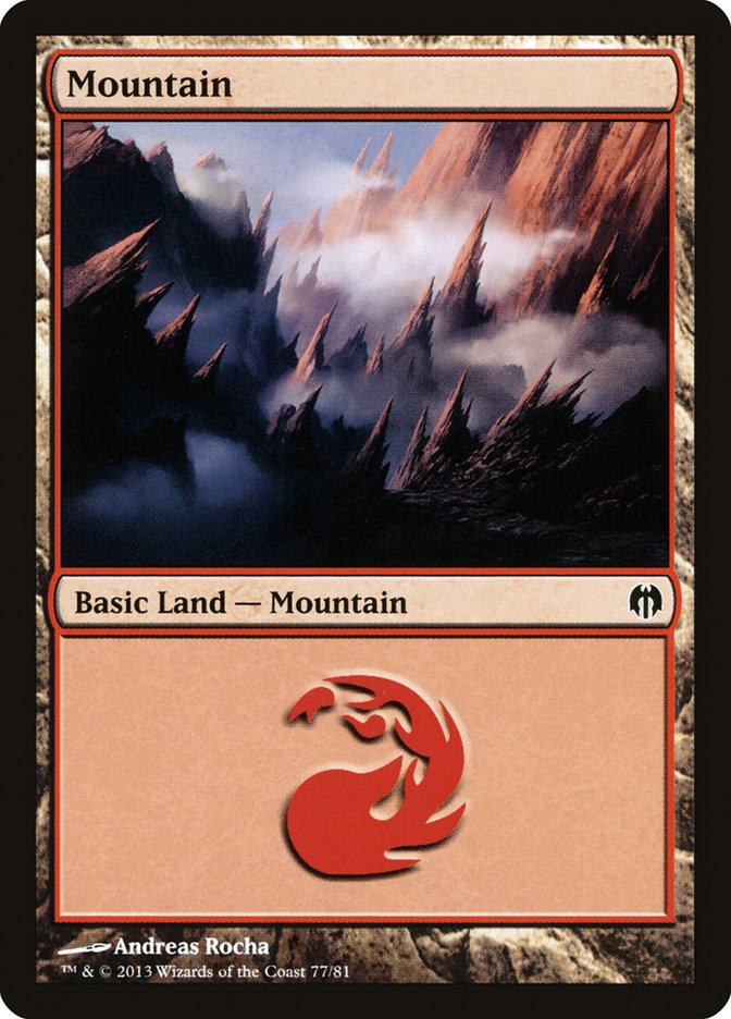 Mountain (77) [Duel Decks: Heroes vs. Monsters] | Webway Games