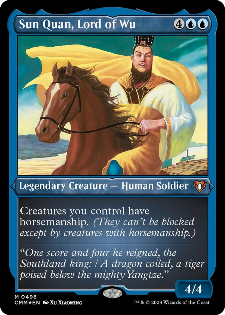 Sun Quan, Lord of Wu (Foil Etched) [Commander Masters] | Webway Games