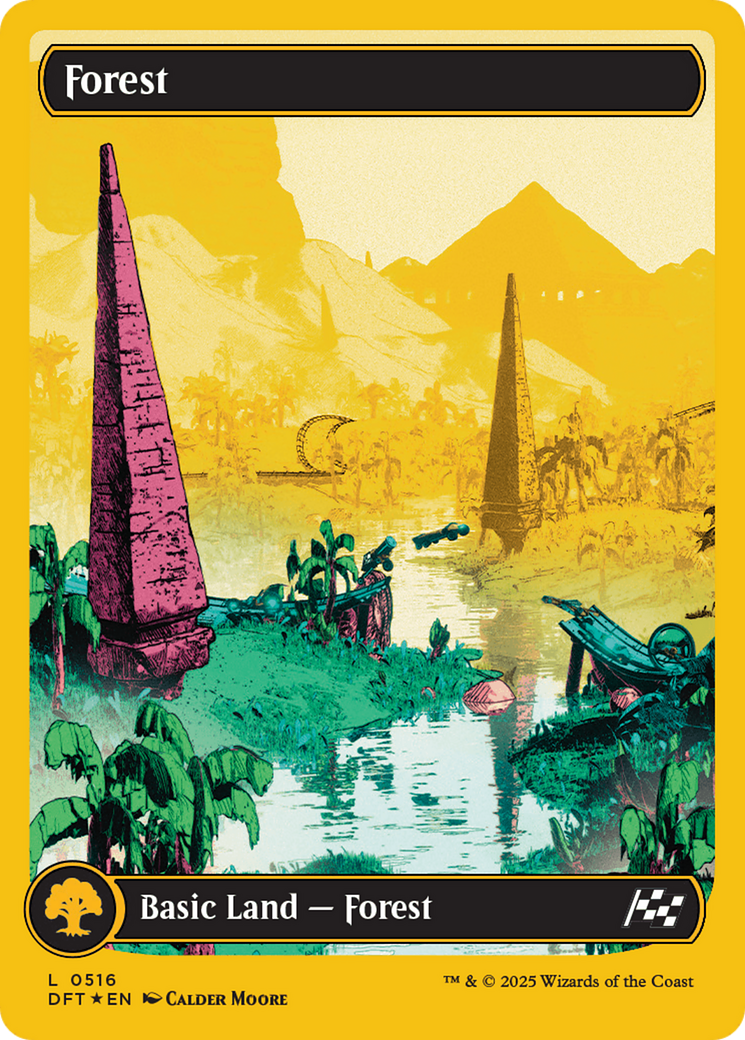 Forest (0516) (First-Place Foil) [Aetherdrift] | Webway Games