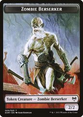 Elf Warrior // Zombie Berserker Double-Sided Token [Kaldheim Tokens] | Webway Games