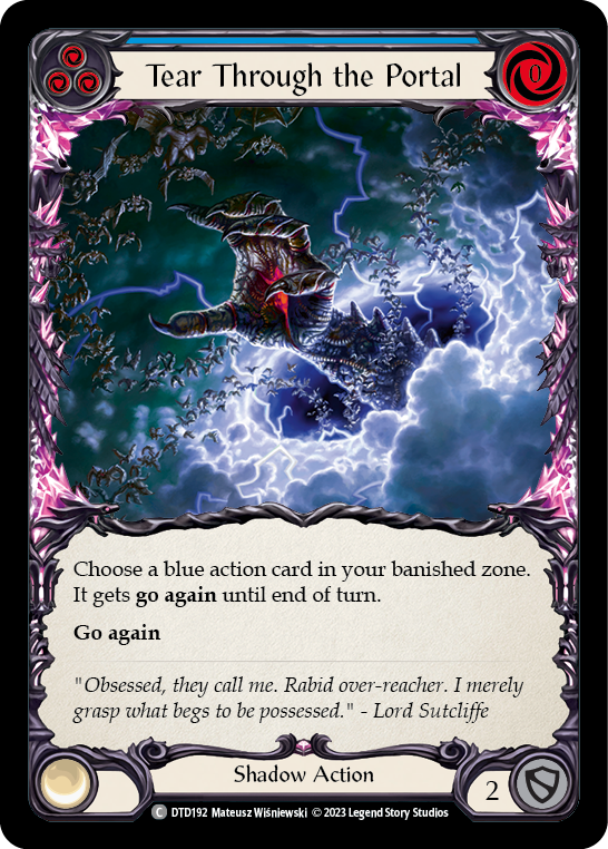 Tear Through the Portal (Blue) [DTD192] (Dusk Till Dawn)  Rainbow Foil | Webway Games