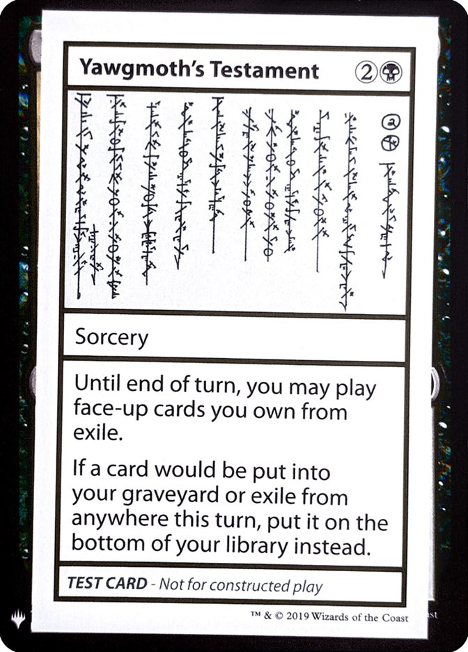 Yawgmoth's Testament [Mystery Booster Playtest Cards] | Webway Games