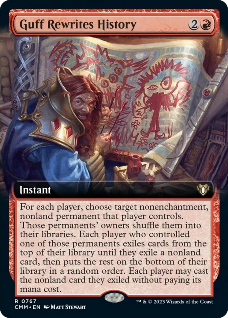 Guff Rewrites History (Extended Art) [Commander Masters] | Webway Games