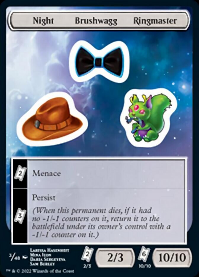 Night Brushwagg Ringmaster [Unfinity Stickers] | Webway Games