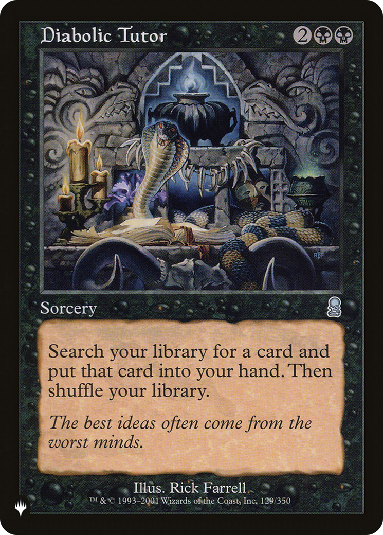 Diabolic Tutor [The List] | Webway Games