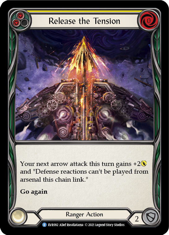 Release the Tension (Yellow) [EVR092] (Everfest)  1st Edition Rainbow Foil | Webway Games