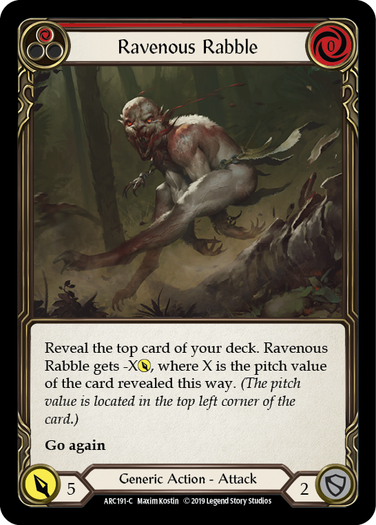 Ravenous Rabble (Red) [ARC191-C] (Arcane Rising)  1st Edition Normal | Webway Games
