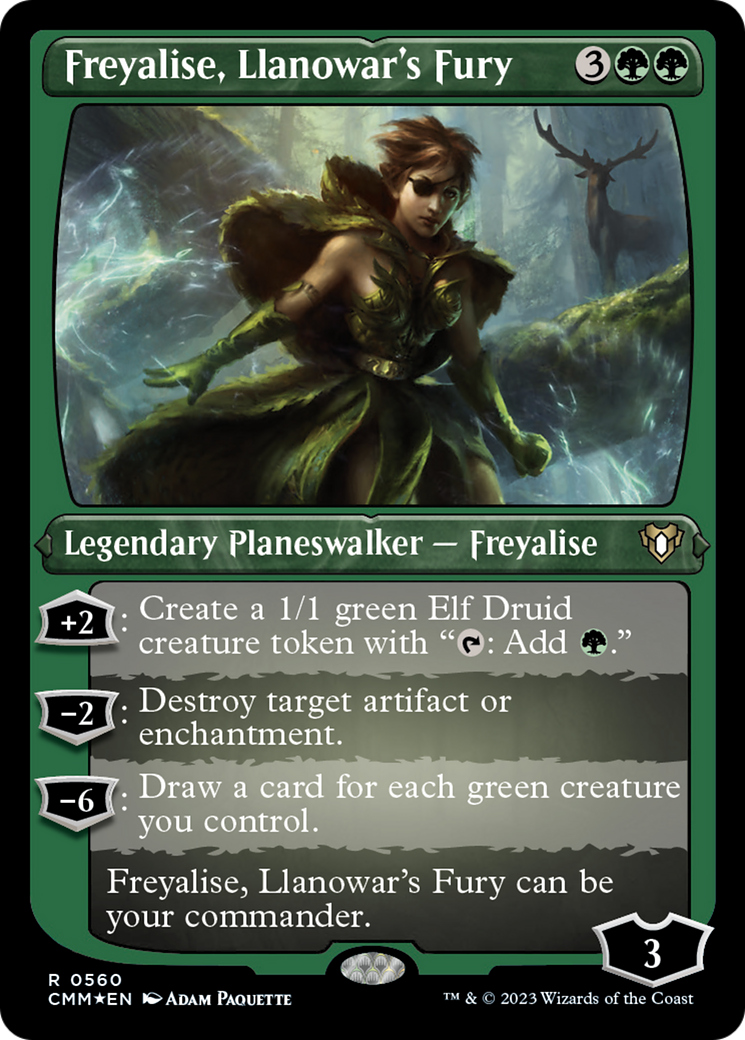 Freyalise, Llanowar's Fury (Foil Etched) [Commander Masters] | Webway Games
