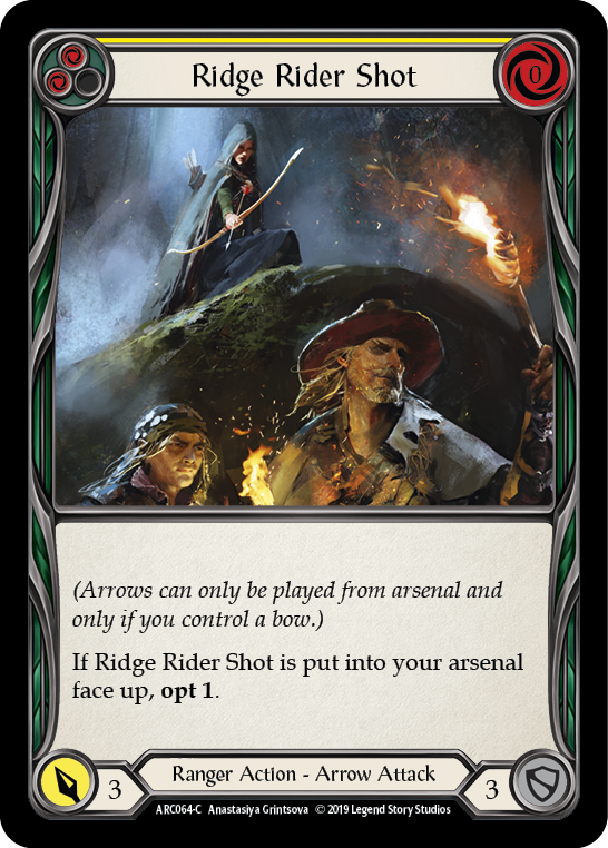 Ridge Rider Shot (Yellow) [ARC064-C] (Arcane Rising)  1st Edition Rainbow Foil | Webway Games