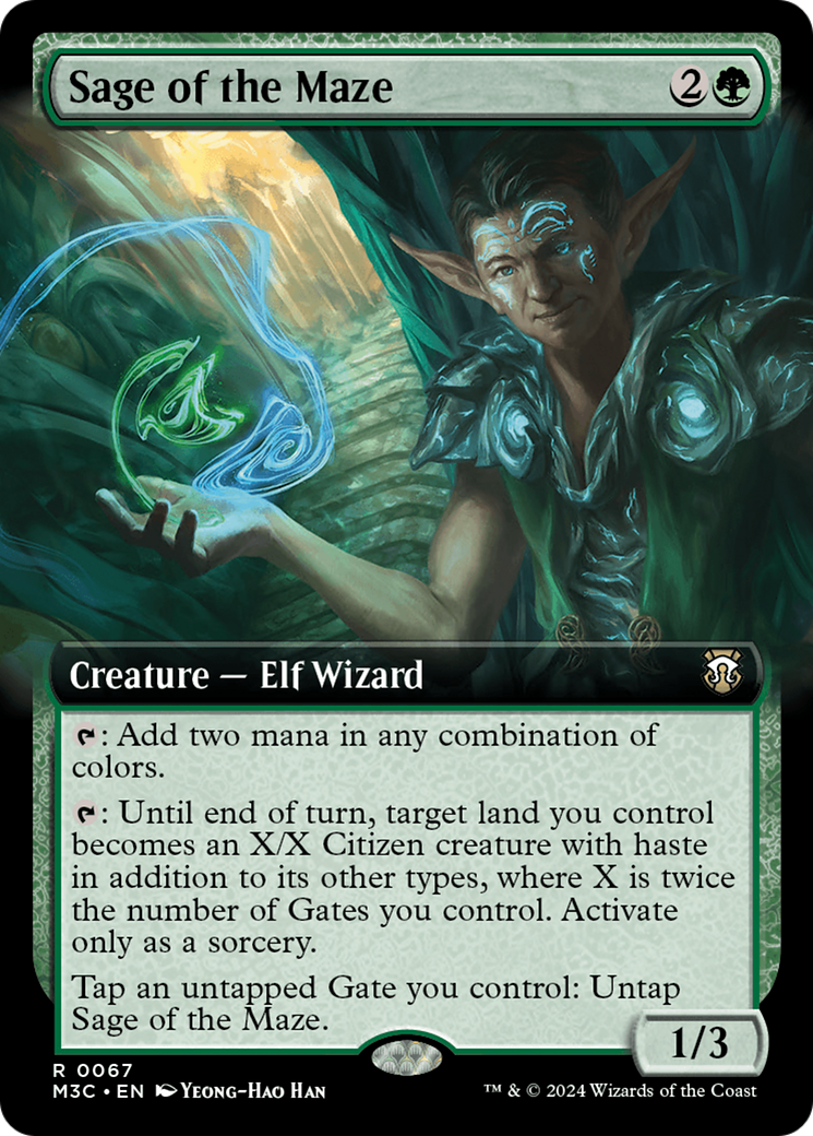 Sage of the Maze (Extended Art) (Ripple Foil) [Modern Horizons 3 Commander] | Webway Games
