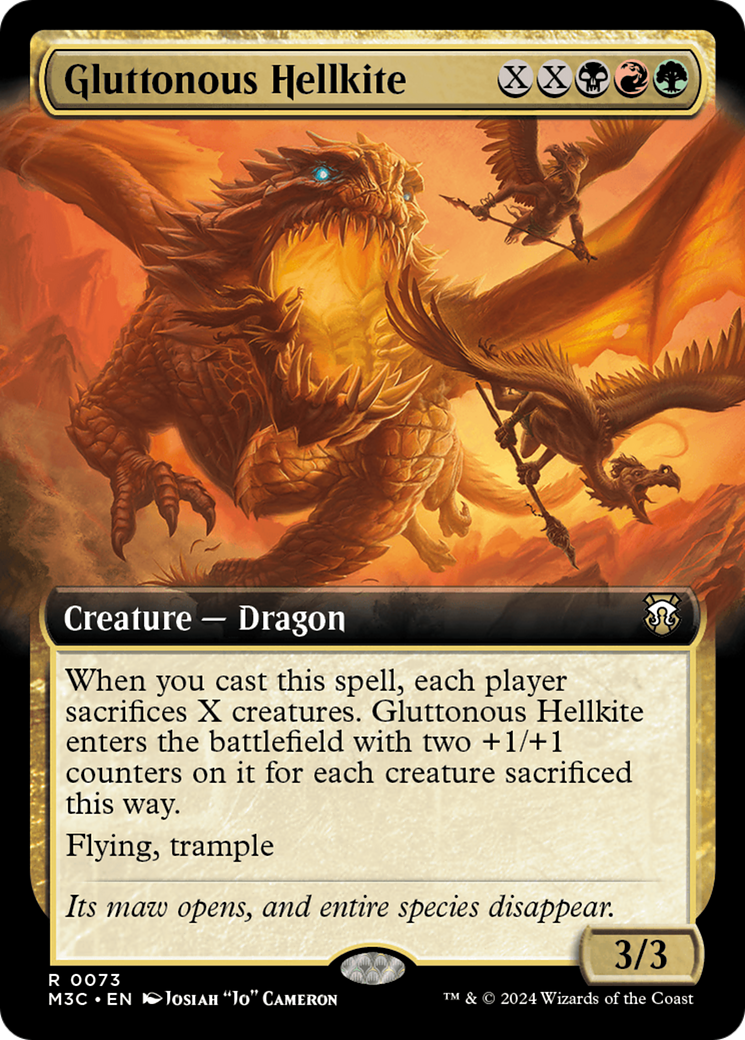 Gluttonous Hellkite (Extended Art) [Modern Horizons 3 Commander] | Webway Games