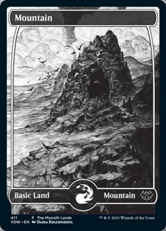 Mountain (The Moonlit Lands) (Foil Etched) [Innistrad: Crimson Vow Promos] | Webway Games