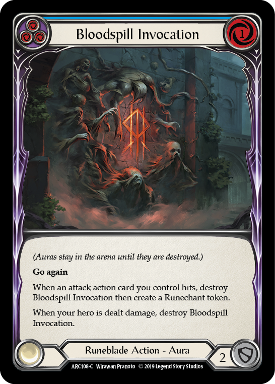 Bloodspill Invocation (Blue) [ARC108-C] (Arcane Rising)  1st Edition Rainbow Foil | Webway Games