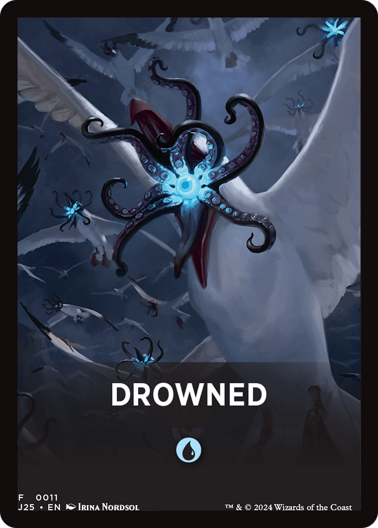 Drowned Theme Card [Foundations Jumpstart Front Cards] | Webway Games