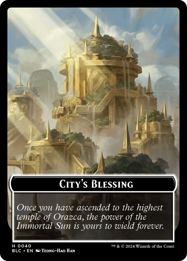 Hamster // City's Blessing Double-Sided Token [Bloomburrow Commander Tokens] | Webway Games