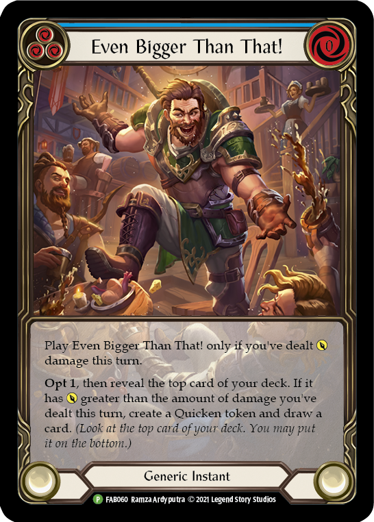Even Bigger Than That (Blue) [FAB060] (Promo)  Rainbow Foil | Webway Games