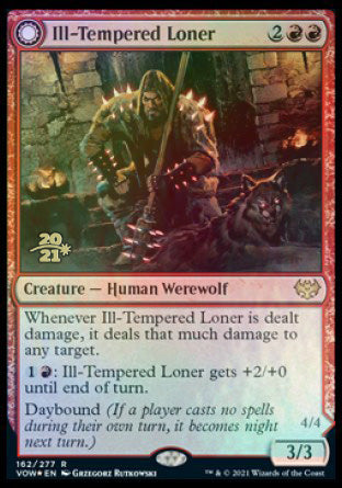Ill-Tempered Loner // Howlpack Avenger [Innistrad: Crimson Vow Prerelease Promos] | Webway Games