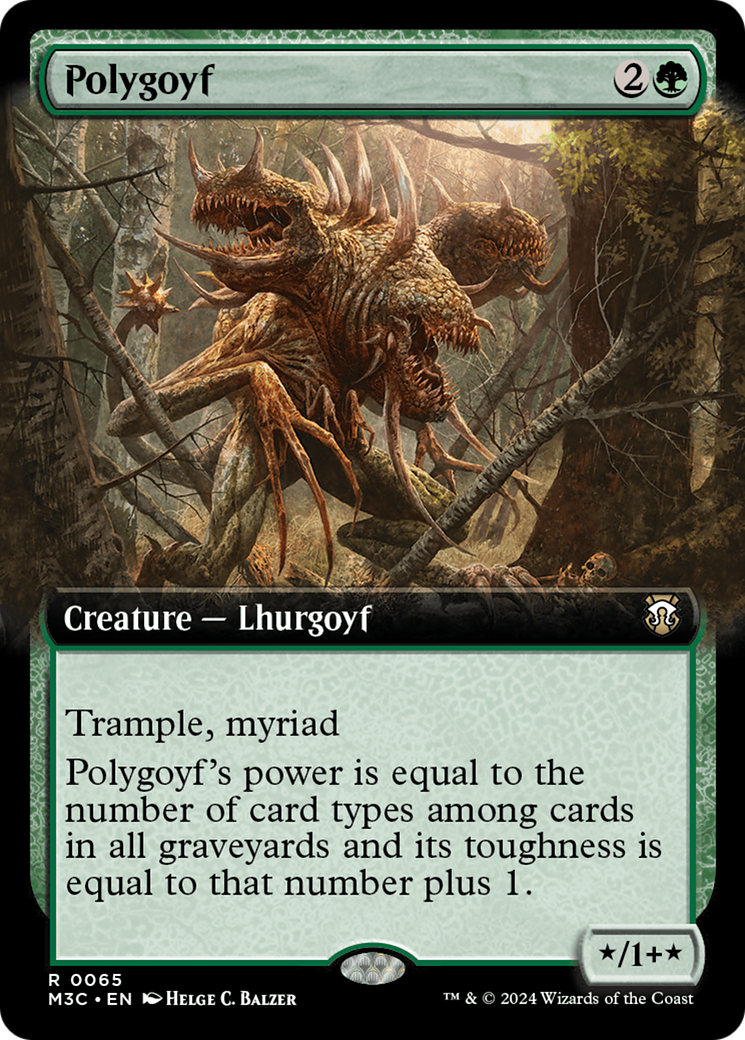 Polygoyf (Extended Art) (Ripple Foil) [Modern Horizons 3 Commander] | Webway Games