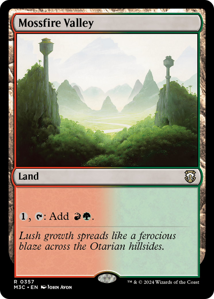 Mossfire Valley (Ripple Foil) [Modern Horizons 3 Commander] | Webway Games