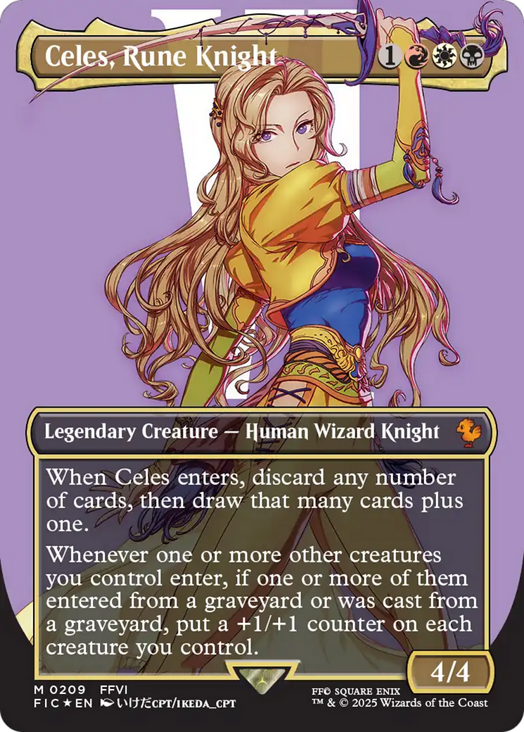 Celes, Rune Knight (Borderless) (Surge Foil) [FINAL FANTASY Commander] | Webway Games