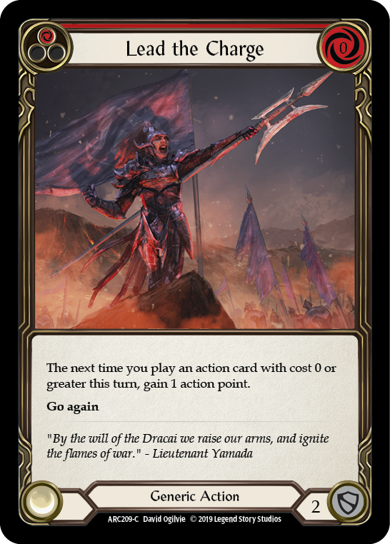 Lead the Charge (Red) [ARC209-C] (Arcane Rising)  1st Edition Rainbow Foil | Webway Games