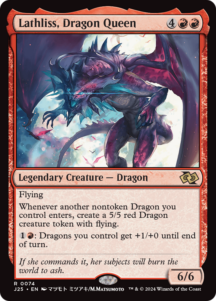 Lathliss, Dragon Queen (Anime) [Foundations Jumpstart] | Webway Games