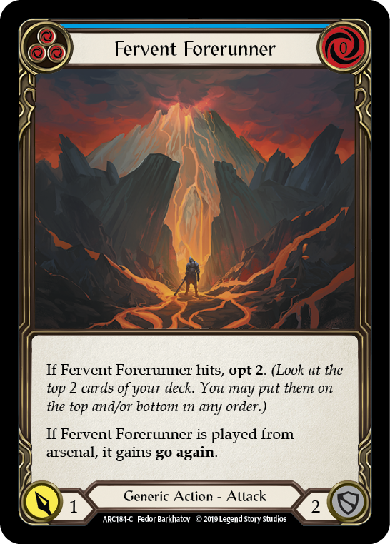 Fervent Forerunner (Blue) [ARC184-C] (Arcane Rising)  1st Edition Normal | Webway Games