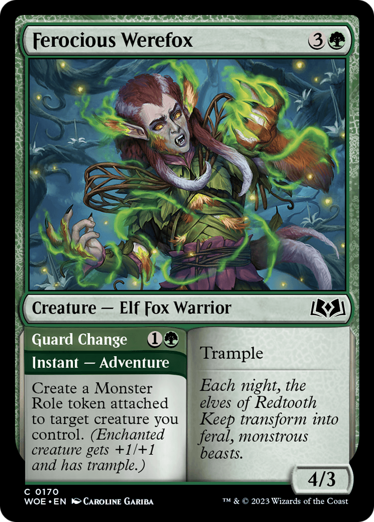 Ferocious Werefox // Guard Change [Wilds of Eldraine] | Webway Games