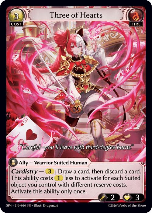 Three of Hearts (030) [Supporter Pack 4] | Webway Games