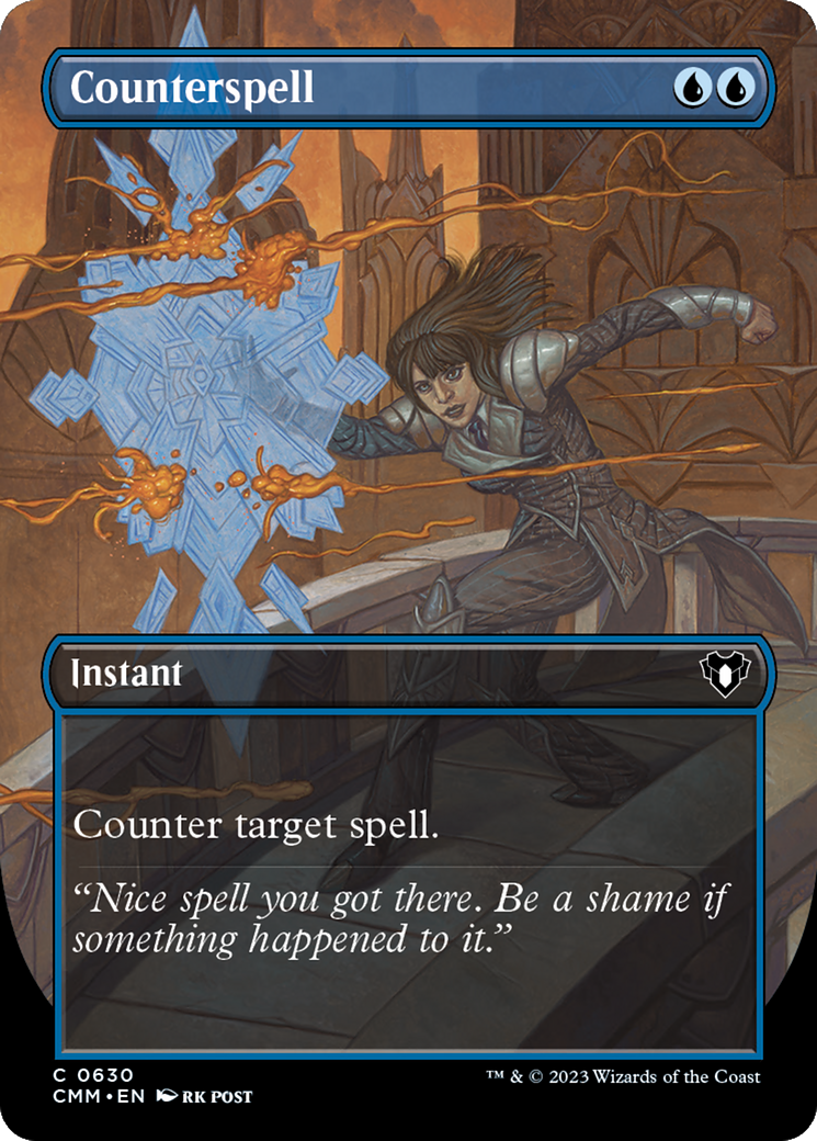 Counterspell (Borderless Alternate Art) [Commander Masters] | Webway Games
